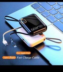 Mini Batterie Externe 10000mAh PD20W/66W Charge Super Rapide avec Câble Intégré – Image 2