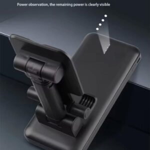 Batterie externe Magicpol 10000mAh dans sa boîte bleue, avec support de téléphone intégré et mention "4IN1 CHARGING".
