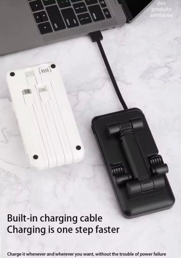 Batterie Externe 10000mAh - 4 en 1 avec Support Téléphone – Image 2