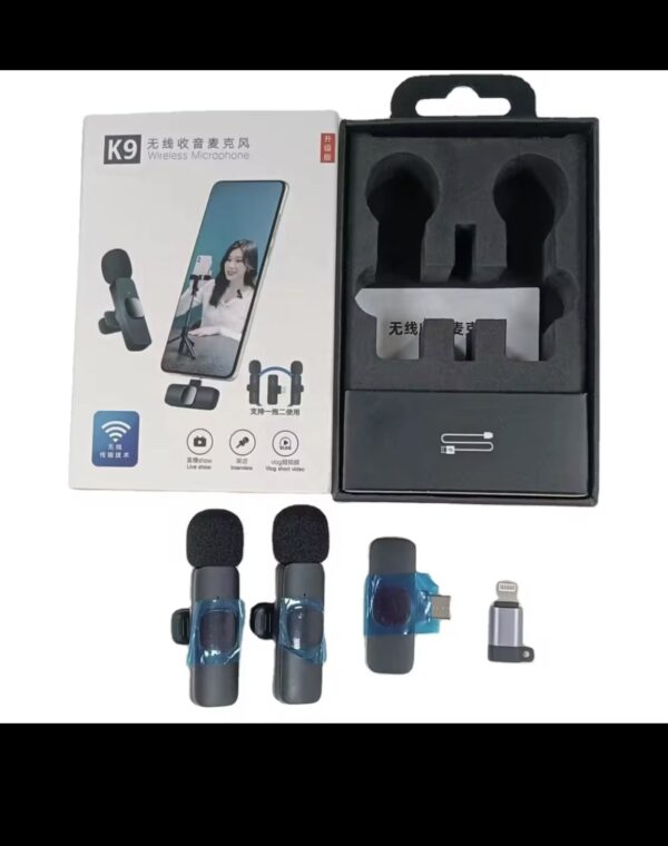 Kit de microphone sans fil double pour enregistrements et diffusions en direct à deux