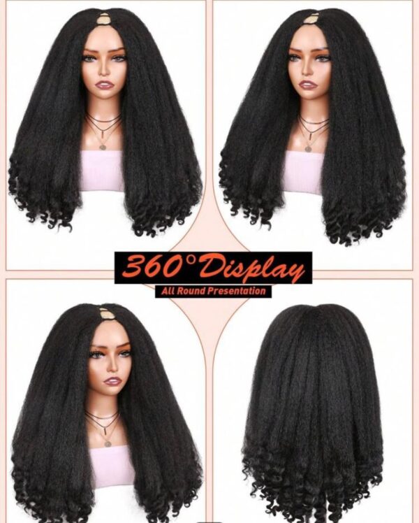 Perruque Demi Afro Bouclée V Part – Look Naturel et Rebondissant