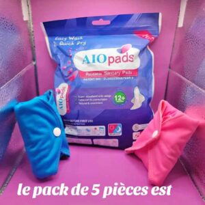 Serviettes hygiéniques lavables, réutilisables